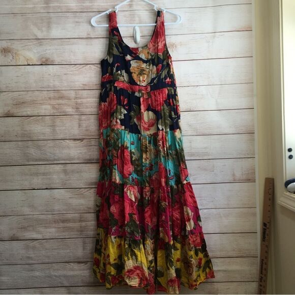 VASNA DESIRE BOHO FLORAL TIERED MAXI DRESS - Picture 3 of 11